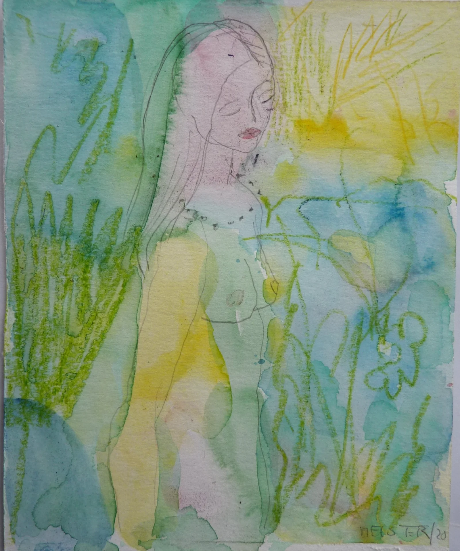 figur_im_gruenen_II_2020_Aquarell_auf_Papier_19_x_15_cm.opt.webp